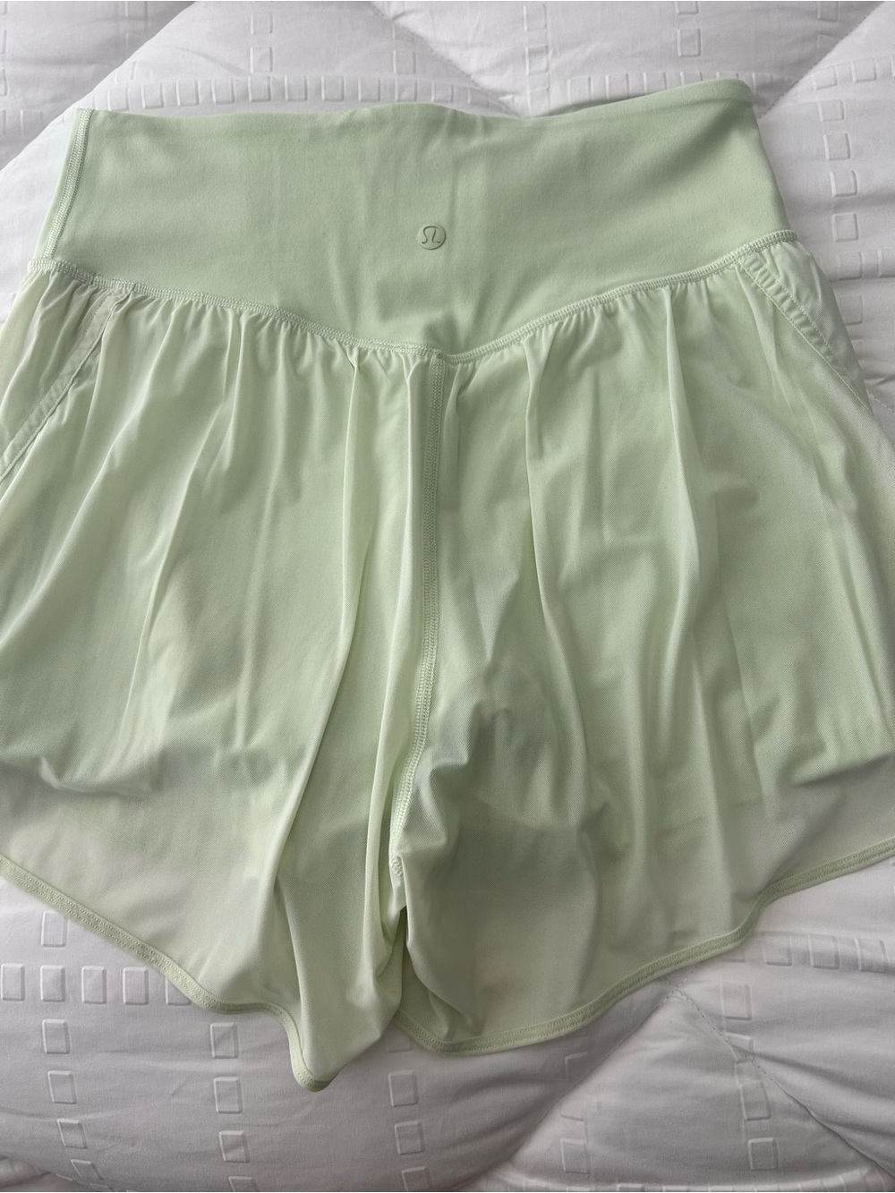 lululemon Mint Green Athletic Skirted Shorts
